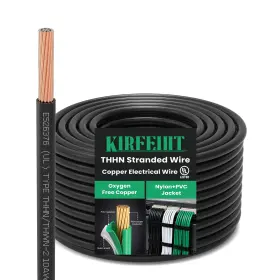 L02-kiub-thhn10g100f Kirfeiht Stranded Thhn Electrical Wire 10 Gauge - 100 Ft 10awg 100ft Black