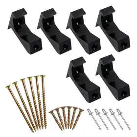 Kobsainf Ymx6-1-bi-bs002-bk-6 6 Pcs Squeaky Wood Relief Floor Repair 2.24 X 1.42 0.75 Inch Black