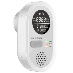 Yq-w-001 Langkou 8-in-1 Co/gas/temp/humidity Sensor Hd Digital Display With Co Monitor Alarm F