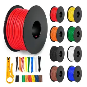 Gx-trgjx-22-3 Ledlampsworld 8 Colors Each 10ft/3m Black White Green Yellow Brown Blue Red Orange