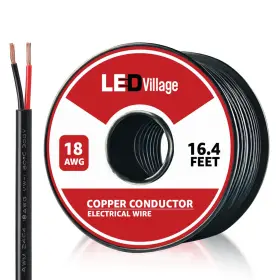 Fbm-18-2464-5000 Ledvillage 18 Gauge 2 Conductor Electrical Wire 16.4ft/5m - Awg 16.4 Ft