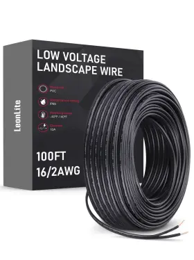 E-88962 Leonlite 100ft 16/2 Low Voltage Landscape Lighting Wire 16 Gauge 2 Conductor