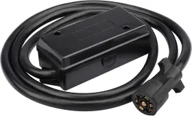 Er868 Lifesupplyusa 6ft 7-way Trailer Cable With Junction Box - 10awg Black By