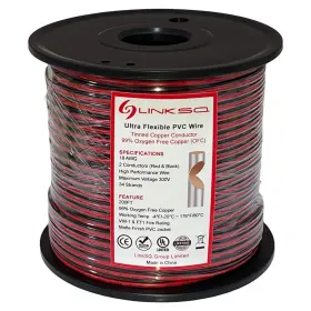 Ul2468 Linksq Ul Listed 2468 Vw-1 Ft1 200ft 18 Gauge 2 Conductor Electrical Wire Strande