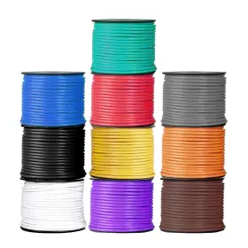 Lone Star Cords 840013438717 Lonestar 18 Gauge Primary Automotive Wire - 10 Roll Multicolored