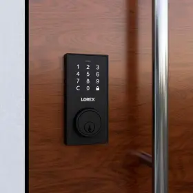 Lk101-aa Lorex - Bluetooth Deadbolt Smart Lock With Touchpad Matte Black #2