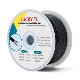 6000355202 Lucky Tl 16/2 Low Voltage Landscape Lighting Wire 200 Feet 16 200ft Black