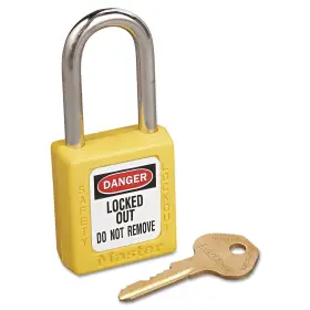 470-410ylw Master Lock No. 410 Lightweight Xenoy Safety Lockout Padlock 6 Pin Yellow 410ylw