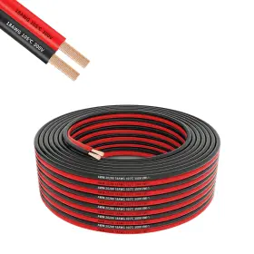 Matugajp 18#-2f-10ft 18 Gauge 2 Conductor Flexible Parallel Electrical Wire 10ft Red Black Low Vol