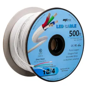 184c-500fs Maxbrite Led Cable 4 Conductor Jacketed In-wall Speaker Wire Ul/cul Class White Sleeve