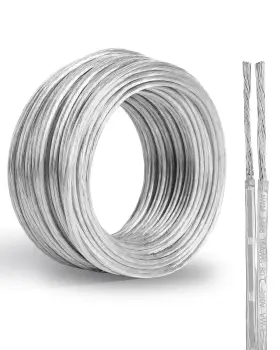 16-30ft-tmx-mhj-us Meihuiji 16 Gauge Pvc Covered Wire 30ft Ul 2468 Awg 2 Clear/transparent