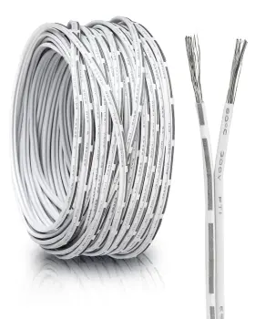Meihuiji 22-50ft-zjx-mhj-ca 22 Gauge Universal Garage Door Wire 50ft Ul 2468 Awg 2 White