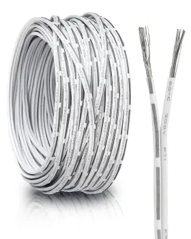 24-30ft-zjx-mhj-ca Meihuiji 24 Gauge Universal Garage Door Wire 30ft Ul 2468 Awg 2 White