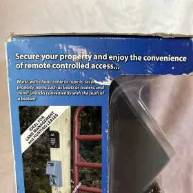 L500b Mighty Mule New Automatic Cable Gate Lock With Remote Opener And Keys Gray #3