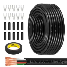 Mookeerf 706531250067 14/4 Awg Mini-split Cable - 75ft 14 4 Conductor Control