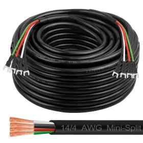 Mookeerf 706531250241 14/4 Awg Mini-split Cable - 50ft 14 4 Conductor Control