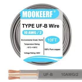 Mk-uf-b-14 Mookeerf Mk-uf-b-14/2-150ft 12/2 Uf-b Wire - 10ft 12 Gauge Direct Burial Electrical Cable 100% Pure