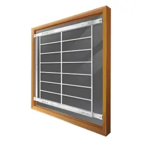 Hx42 Mr. Goodbar 774003000854 Window Security Bars 41 Inch Wx1 D Adjustable Width 8-bar In White