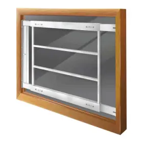 Hx21 Mr. Goodbar 774003001080 Window Security Bars 21 Inch Wx1 D Adjustable Width 4-bar In White