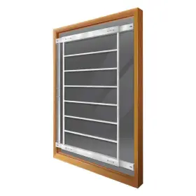 Mr. Goodbar 774003001110 Window Security Bars 21 Inch X41 Adjustable 8-bar Powder Coated White