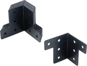 Amt06112948 My Mironey 8-pack Metal Corner Brackets - Heavy Duty Brace Angle Black