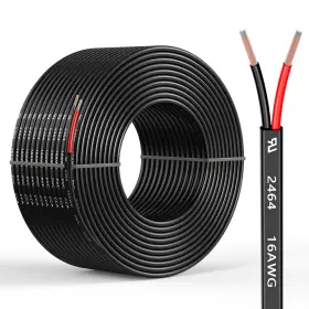 Cca-2464-16-50 Mziklr 16 Gauge 2 Conductors 50ft Electrical Wire Flexible Low Red Black