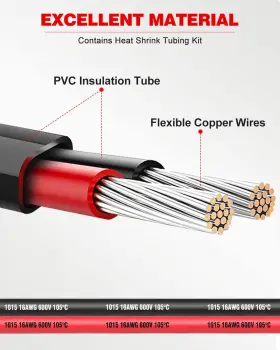 Ec2w16 Naoevo 16 Gauge Wire 2 Conductor Electrical Awg 30ft 2c-16awg #2