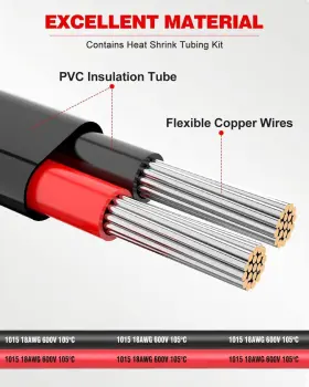 Ec2w18 Naoevo 18 Gauge Wire 2 Conductor Electrical Awg 100ft 2c-18awg #2