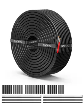 Ec2w18-50ft-1 Naoevo 18 Gauge Wire 2 Conductor Electrical Awg Stranded Pvc 50ft 2c-18awg