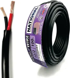 2-conductor National Wire&cable 646361138275 And 12 Awg Premium Copper 12awg-2c Black