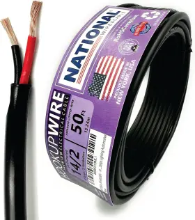 2-conductor National Wire&cable 646361138299 And 14 Awg Premium Copper 14awg-2c Black