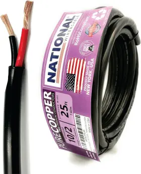 2-conductor National Wire&cable 646361141718 And 10 Awg Premium Copper 10awg-2c Black