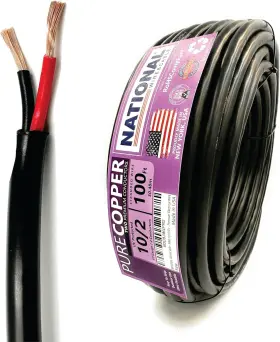 Nathw102c4b National Wire&cable - 10 Gauge 2 Conductors Premium 10awg-2c Black
