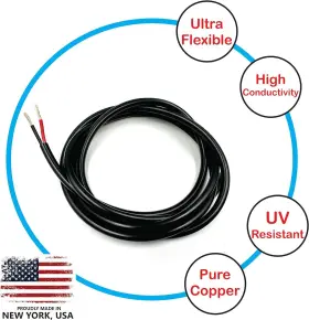 Nathw122o4br National Wire&cable - 12 Gauge 2 Conductors Premium 12awg-2c Black #3