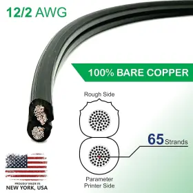 Natlw122d4b National Wire&cable 12/2 Low Voltage Landscape Lighting 12-gauge Black #2