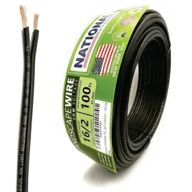 Natlw162c4b National Wire&cable 16/2 Low Voltage Landscape Lighting 16-gauge Black