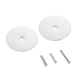 Naubea 658359051770 1 Pack Door Knob Hole Cover Plate Polished Chrome Deadbolt 2 5/8 Inch