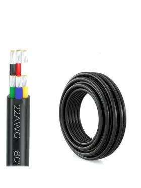 Nixesky10 Nixesky 025128076096 100ft 22 Gauge Wire 6 Conductor Electrical 12v Low Voltage/tinned Copper