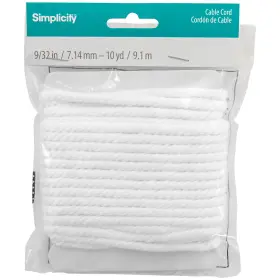 14460680000 No White 9/32 Inch Cable Cording Trim 10 Yards
