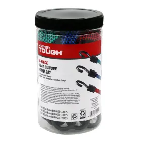 Gl-4706 No 6 Pieces Flat Bungee Cord Set Plastic Jar 35 Inch 1.11 Oz