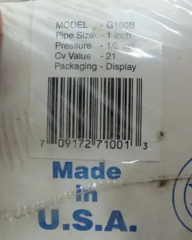G100b Northridge Earthquake Automatic Shut Off Valve 1 Inch Model Still Sealed Nib #2