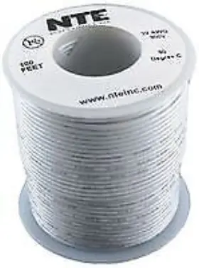 Whs22-09-100 Nte Electronics Hook Up Wire Solid Type 22 Gauge 100ft White