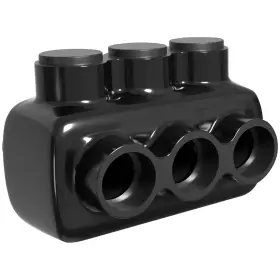 B-ol-38950 Ohlectric Insulated Wire Connector 3 Port Single Side Entry For 2/0-6 Black