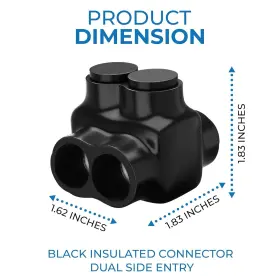 Ol-26027-4 Ohlectric Black Insulated Splice Connector With Pre-filled Oxide Inhibitor #3