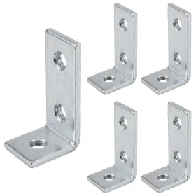 Ohlectric Ol-39810 5 Pack 3 Hole Cross Corner Angle 16 Count Of 4150 Silver