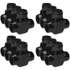 Ol-83085-4 Ohlectric 4 Pack - Dual Side Entry 3 Port 3/0-6 Awg Black