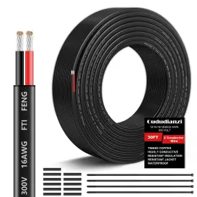 Sea102 Oududianzi 16 Gauge Wire 2 Conductor Electrical Awg 30ft 2c-16awg