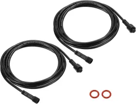 Pta220413tt0046 Patikil 9.84ft 3 Pin Extension Cable Wire 2pcs 22 Awg Small Black