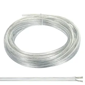 Patikil Pta240118tt000358 25ft 18/2 Pvc Covered Wire 300v Spt-2 Lamp Cord Clear
