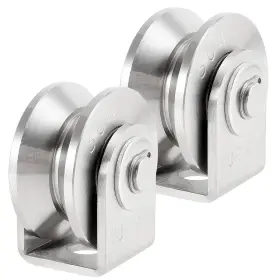 B09b2cwt27 Pingeui Ca 2 Pack 3 Inch Stainless Steel V Groove Wheel Caster With Br